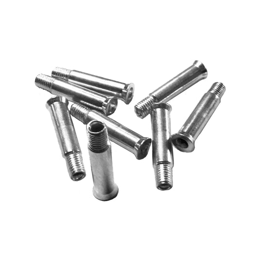 Steel Single Axle, Hex 38mm/8mm - 8 pack